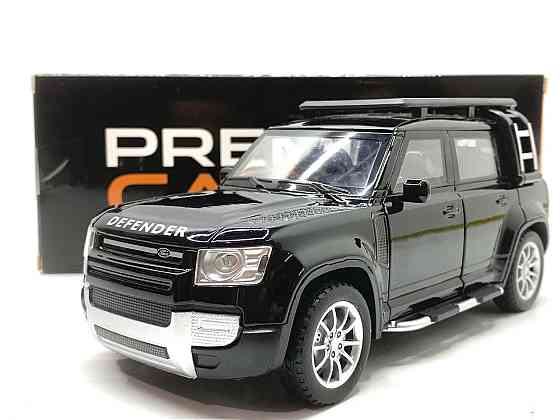Машина Автосвіт Land Rover Defender інерційна масштаб 1:24 відчиняються двері капот багажник 21 см Чорна (AP-2018) Чернігів
