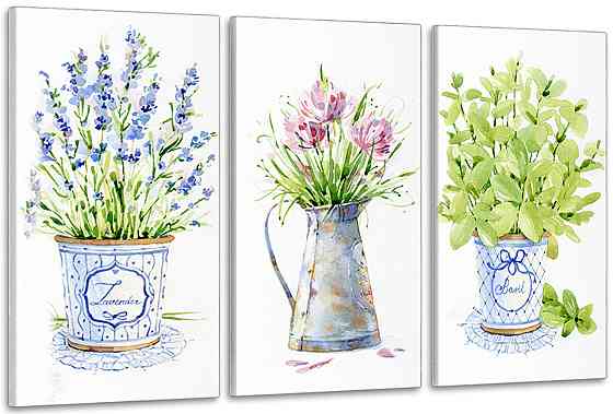 Модульная картина в гостиную / спальню  Квіти       ART-280_3A Киев