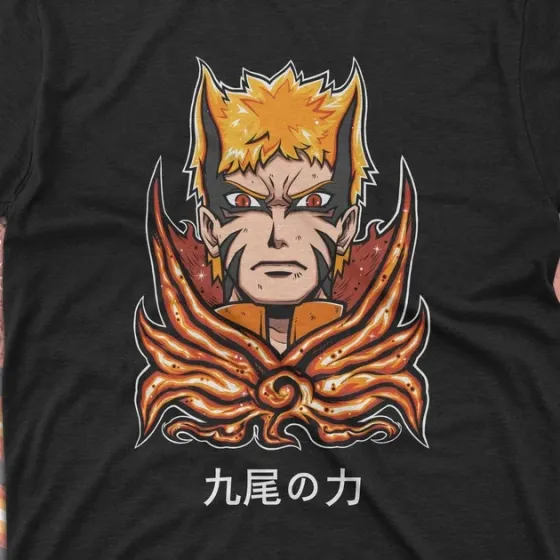 Футболка чоловіча з  принтом Наруто Сила Дев'ятихвостого Розмір 48 Anime0033 Дніпро