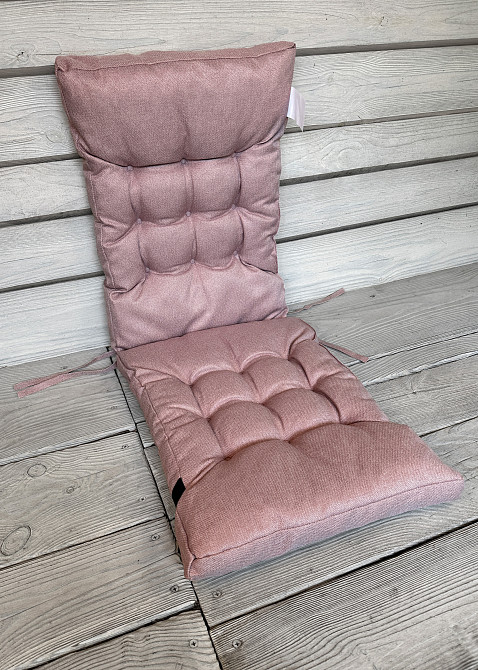 Подушка для стільців (40x120х4 см) подвійна Decorator Мальмо колір пудровий 84-170 Київ - фото 3