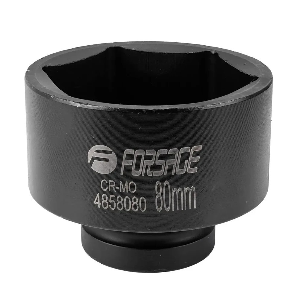 Головка ударна глибока 1'' 6-гранна 80мм Forsage F-4858080 Одеса - фото 1