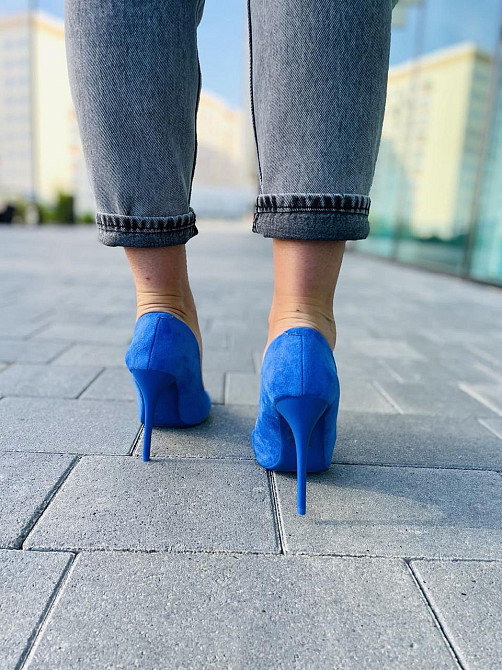Comer Туфлі жіночі COMER сині еко-замша 36р. каблук 11см (4785) Коломия - фото 7