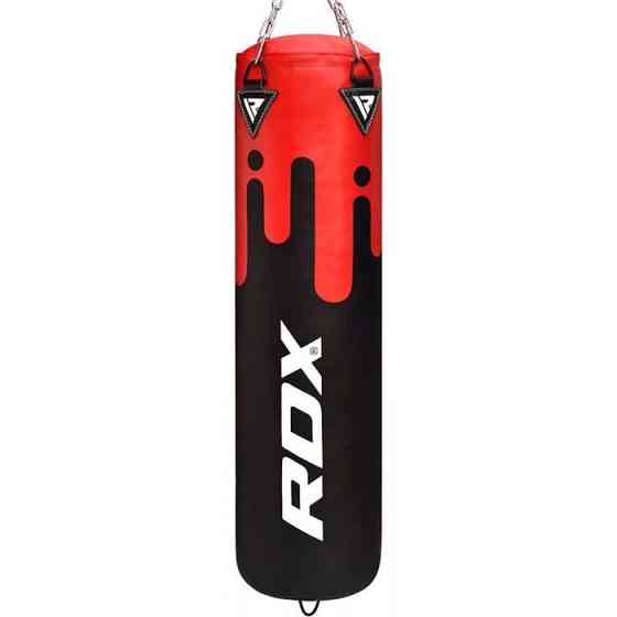 Боксерський мішок RDX Leather Black/Red 1.5 м, 45-55 кг Каменское