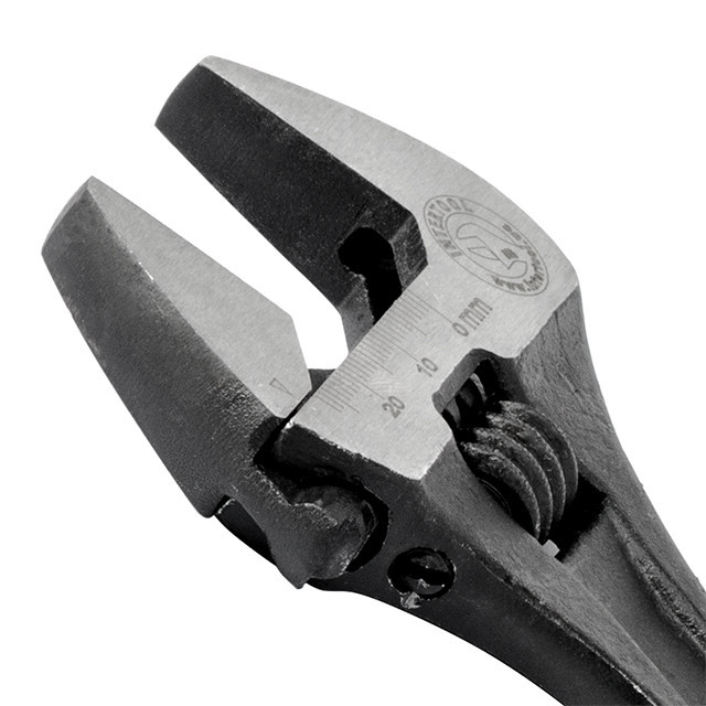 Розвідний ключ 200 мм INTERTOOL XT-0058, Cr-V, чорний - Інструмент, що працює на результат Львів - фото 5