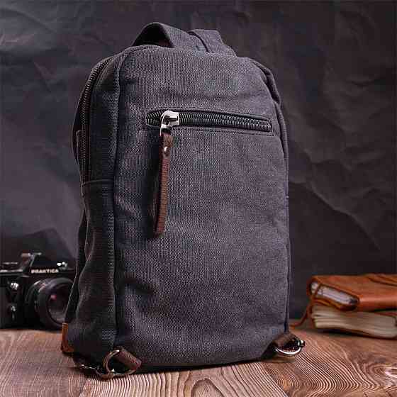 Рюкзак для чоловіків із щільного текстилю Vintage 22182 Чорний Київ