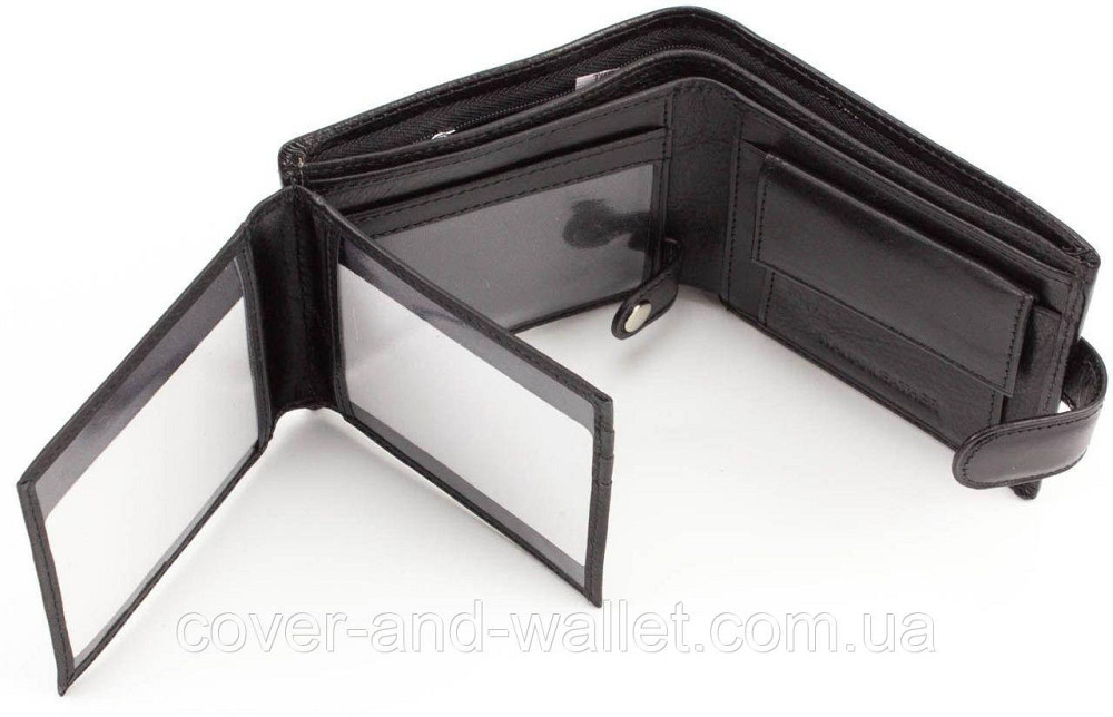 Шкіряний чоловічий портмоне з гладкої шкіри ST B 102 Leather Київ - фото 1