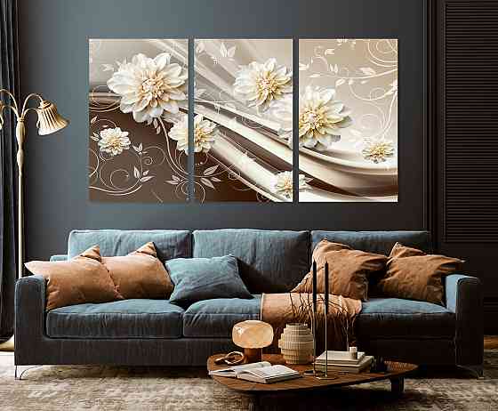 Модульная картина в гостиную / спальню   Квіти   ART-220_3A 100х150 см Киев