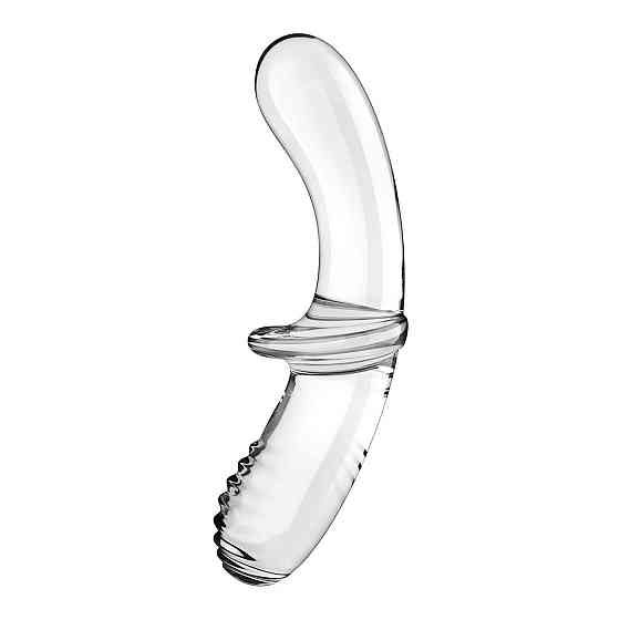Двосторонній скляний дилдо Satisfyer Double Crystal Transparent, боросилікатне скло, унісекс Sex Aura Київ