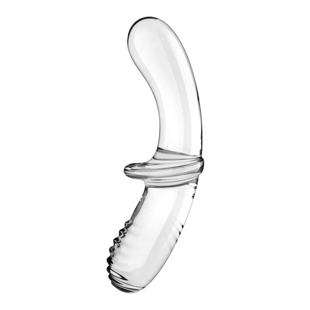 Двосторонній скляний дилдо Satisfyer Double Crystal Transparent, боросилікатне скло, унісекс Sex Aura Київ - фото 3