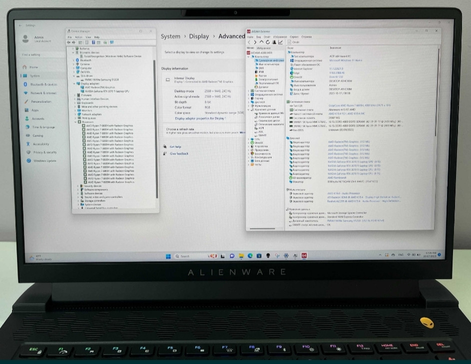 Ноутбук Dell Alienware RTX 3070Ti 8Gb 2k 240Hz Ryzen 7 6800H 32Gb SSD 512GB Київ - фото 8