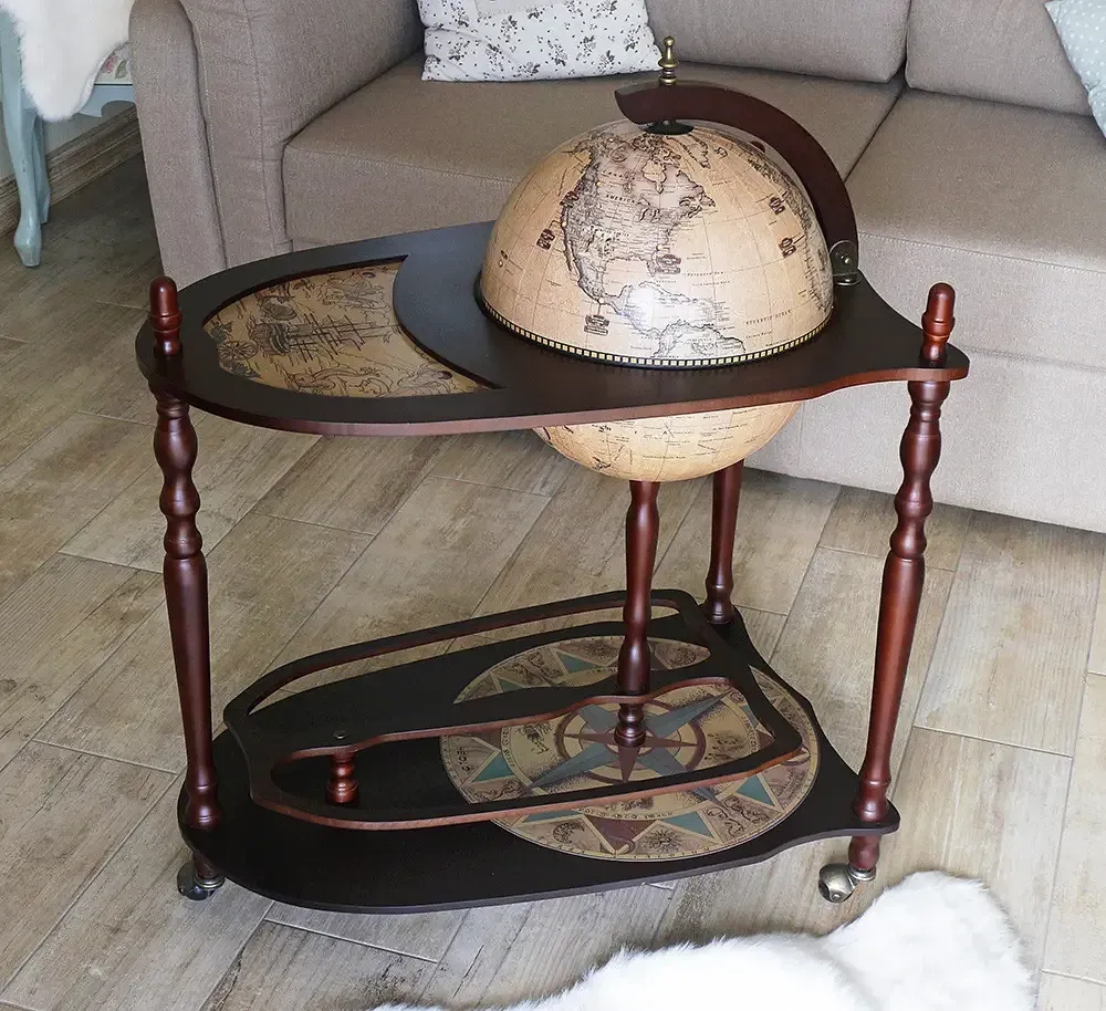 Глобус бар зі столиком Зодіак кремовий сфера 33 см Гранд Презент 33035N  mastresem Київ - фото 1