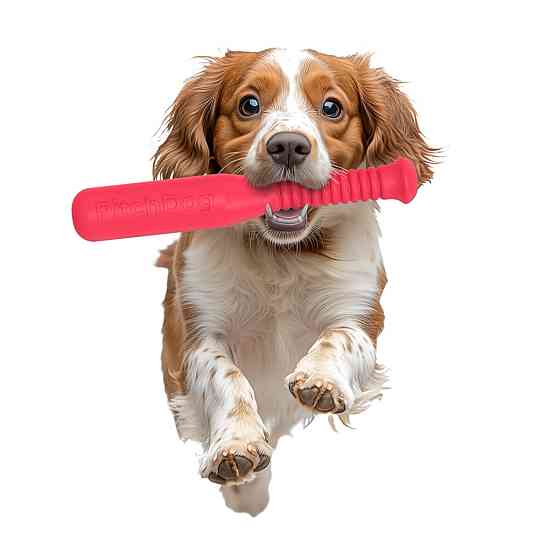 Ігрова бита для апортировки PitchDog, довжина 35 см, діаметр 6 см рожевий Київ