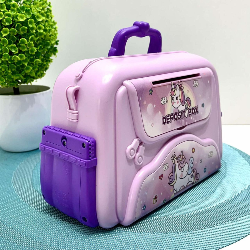 Скарбничка-сейф для дівчинки Сумочка із кодовим замком звук світло Фіолетова (MK 5418) Чернігів - фото 5