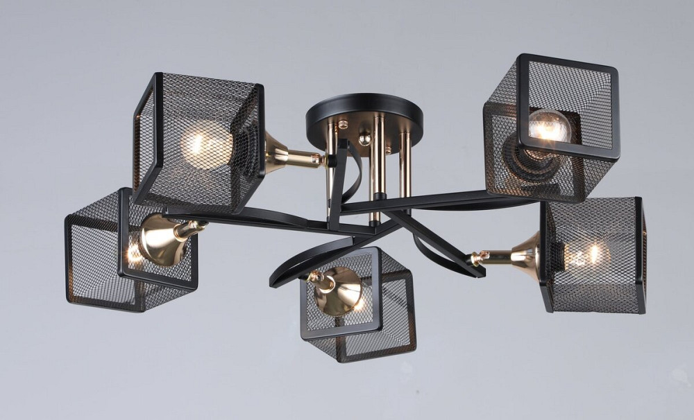 VALESO Люстра стельова чорного кольору B N5708/5 BK+FGD Коломыя - изображение 1