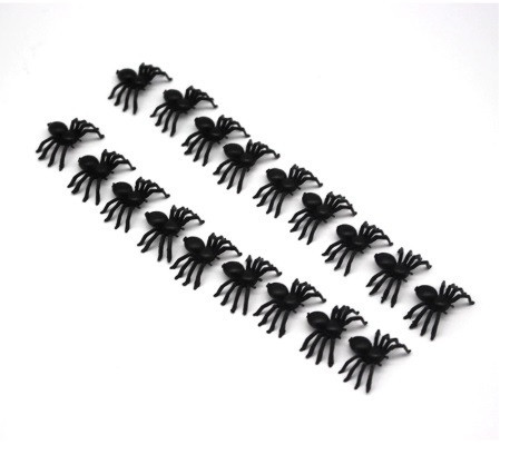 Набор пауков для Хэллоуин 48 штук 20 на 15 мм черный Киев - изображение 3