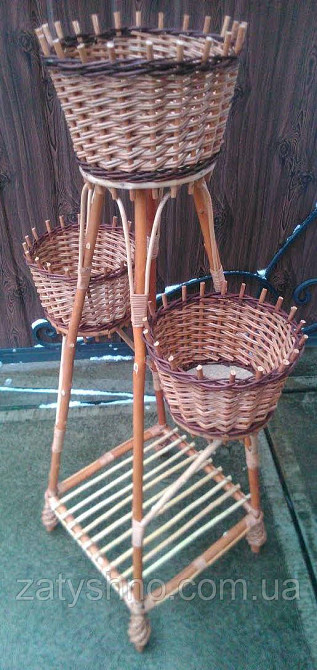 Подставка плетеная  на 3 горшка Киев - изображение 6