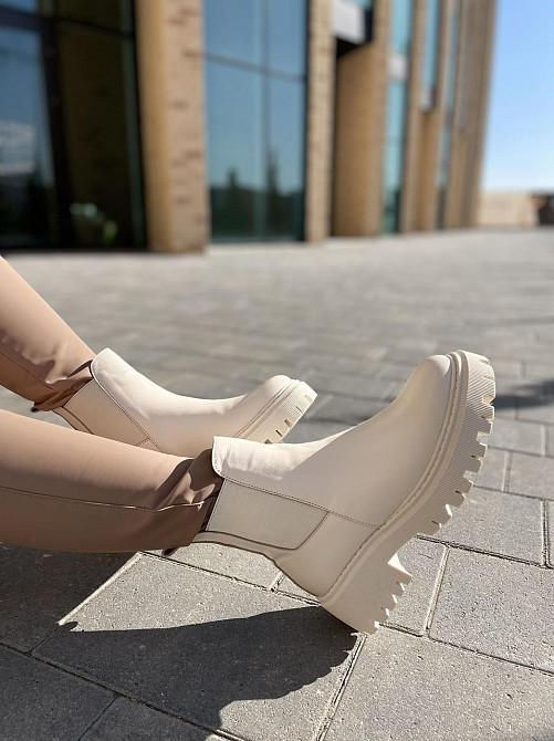 Черевики жіночі GREMMY бежеві шкіра натуральна зима висота 13 см (604/1) 35р.37р.38р. Коломия - фото 3