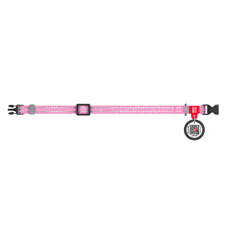 Нашийник для котів та дрібних порід собак WAUDOG Re-cotton з QR паспортом, відновлена бавовна, Коломыя - изображение 3
