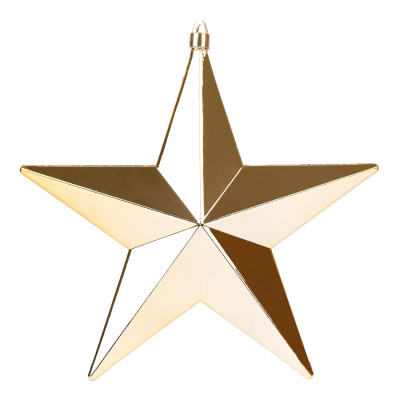 Елочная игрушка Novogod`ko Звезда, пластик, 30 см, золото, глянец (974087) Винница - изображение 1
