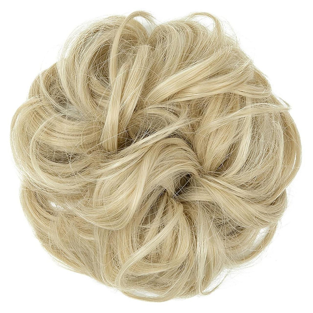 Шиньйон-гумка JJstar Large Bun Каштановий Кучерявий пучок накладний з резинкою об'ємний Київ - фото 4