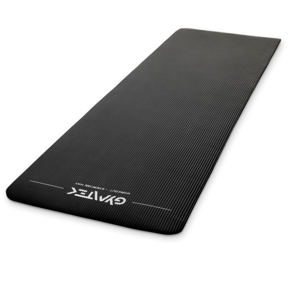 Коврик (мат) для йоги и фитнеса Gymtek NBR 1см черный Киев - изображение 2