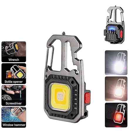 Ліхтар для кемпінгу PL412, W5137 COB, жовтий, червоний, type-c, індикатор, карабін, мультитул Дніпро