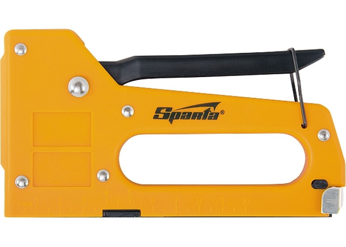Степлер меблевий пластиковий, зі скобами 100 шт, тип скоби 53, 4-8 мм Sparta Полтава - фото 1