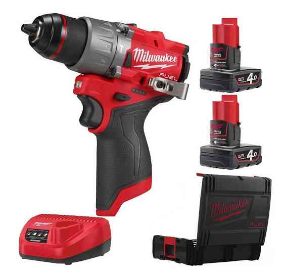 Дриль-шурупокрут акумуляторний безщітковий M12 FPD2-402X крут. мом. 45 Нм MILWAUKEE (+ заряд.пристрій, 2 акум., HD кейс) Одеса