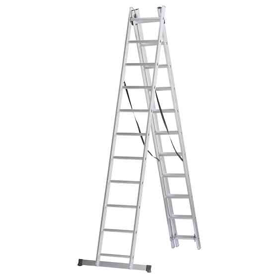 Драбина розкладна універсальна 3×11 щаблів 7.33 м SIGMA (5032364) Київ
