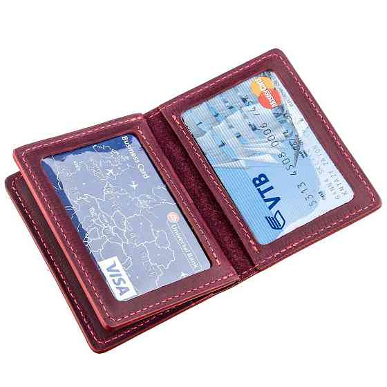 Обкладинка для водійських прав шкіряна GRANDE PELLE 11192 Бордова Київ