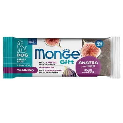 Ласощі для собак Monge Gift Dog Training качка з інжиром 100 г (8009470085861) Вінниця - фото 1