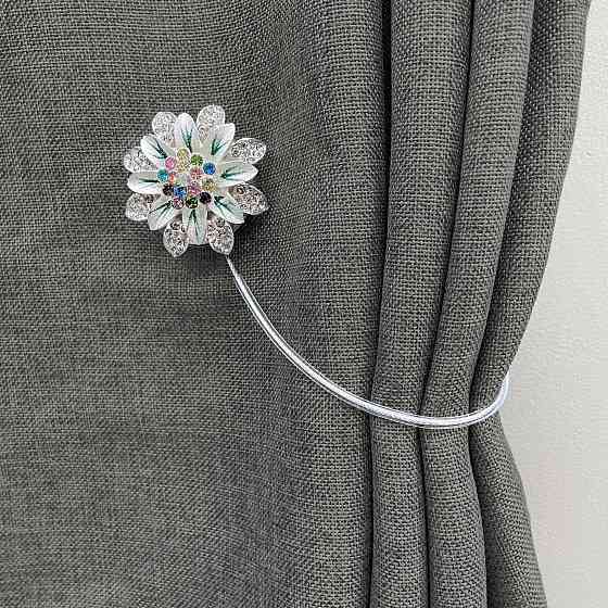 Магніти для штор та гардин "Flowers" набір 2 шт Різнокольоровий (81-210) Київ