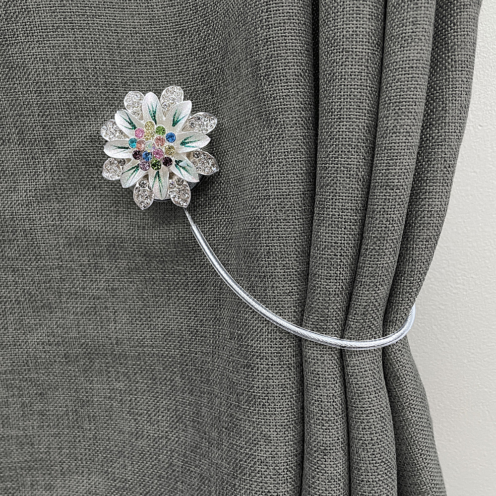 Магніти для штор та гардин "Flowers" набір 2 шт Різнокольоровий (81-210) Київ - фото 4