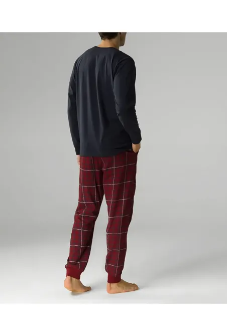 Чоловіча піжама (довгі штани, довгий рукав) 100% Бавовна Atlantic NMP-377 Київ - фото 2