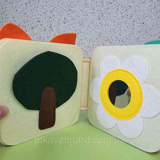 Книга бизиборд фетровая развивающая 