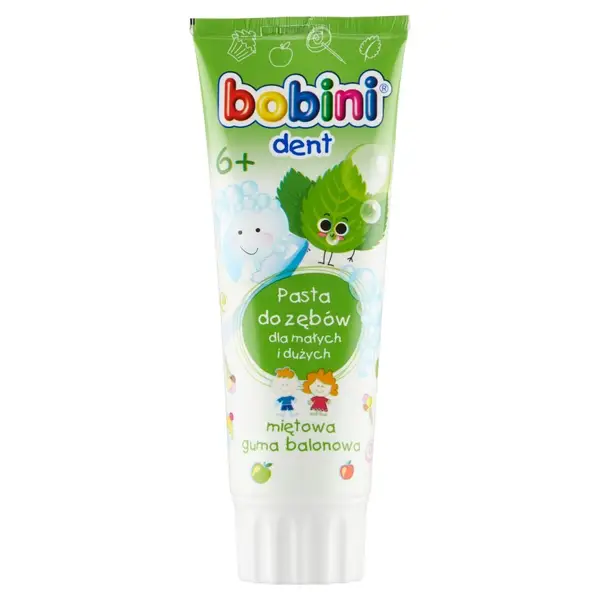 Зубная паста Bobini Kids от 6 лет Mint Bubble Gum 75 мл Львов - изображение 1