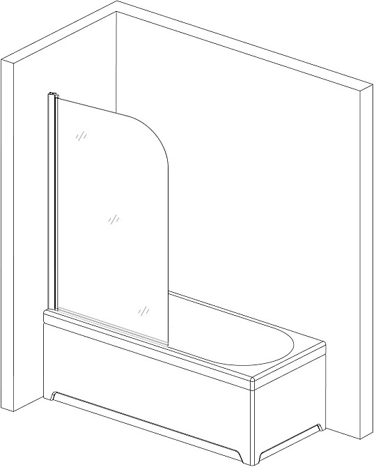 Шторка для ванної ELBA 80TC (80T) BRAVO (1уп.) Тернополь - изображение 5