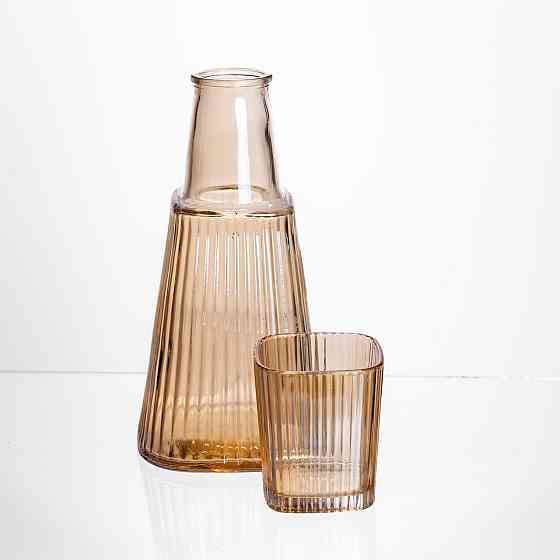 Yiwu Глечик 1 літр зі склянкою 1 шт по 200 мл Коричневий HP-19-PYF-2 Коломия