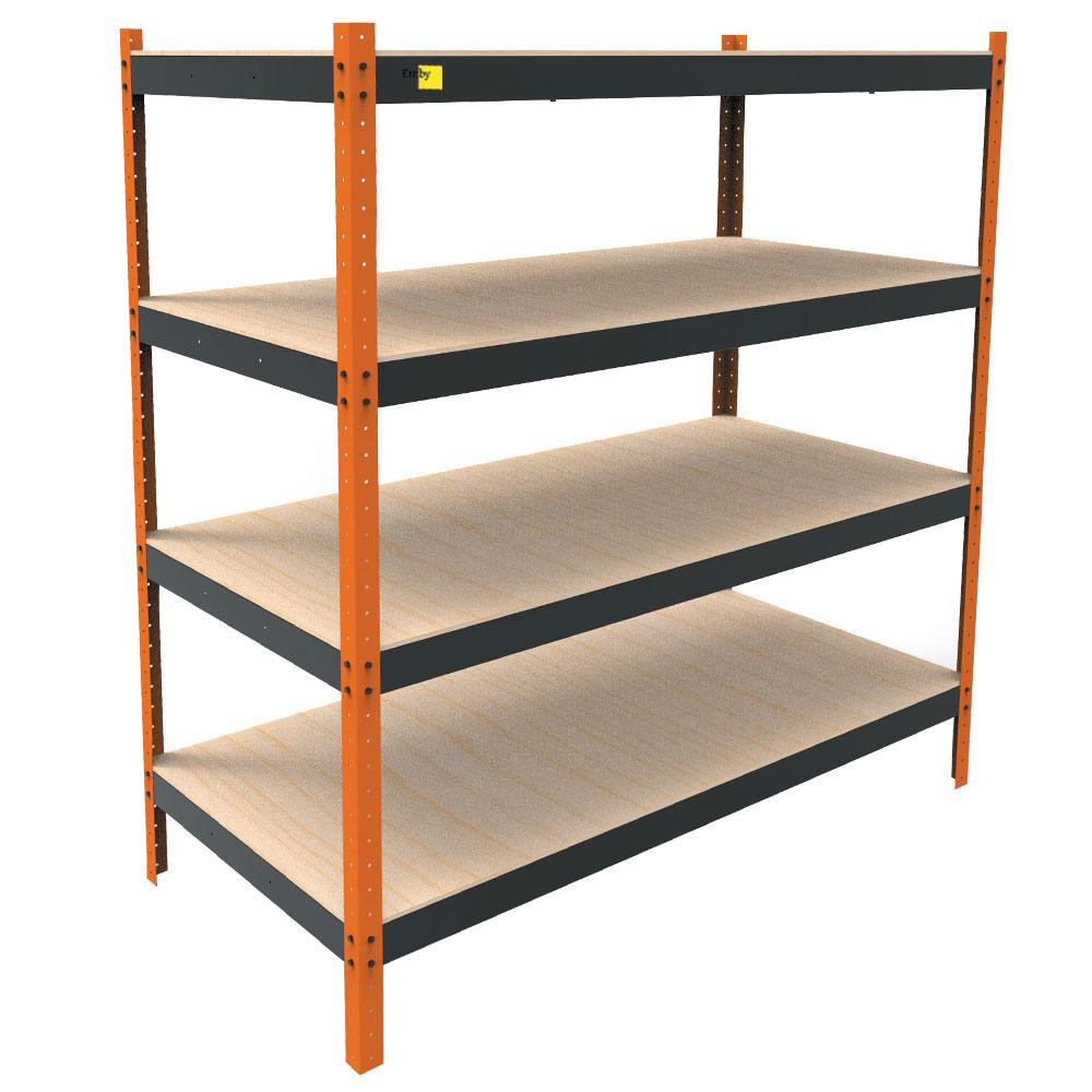 Металлический усиленный стеллаж Emby Heavy Series (размер 2000х1800x900мм) 4 полки ДСП до 300кг Винница - изображение 1