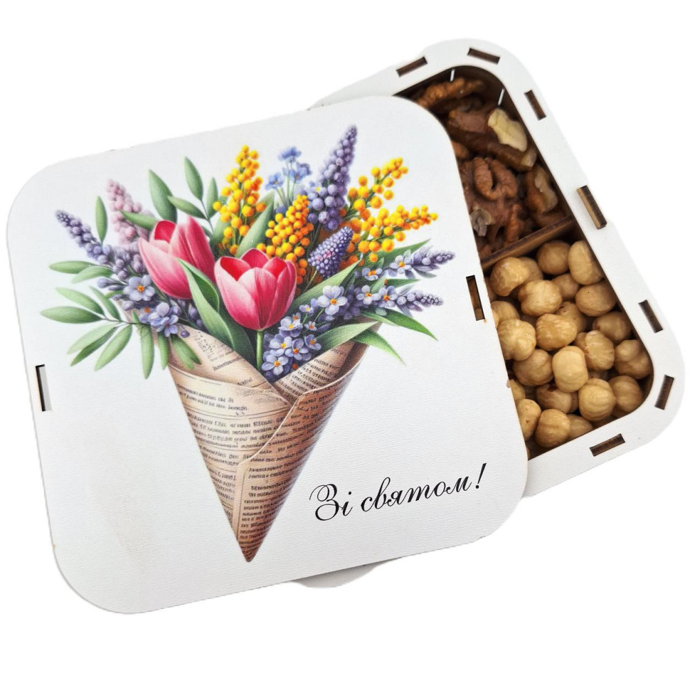 Подарочний набор орехов в праздничной упаковке для девушки, подруге, маме, сестре, учительнице, коллеге на 8 марта, Новый Год. Одесса - изображение 3