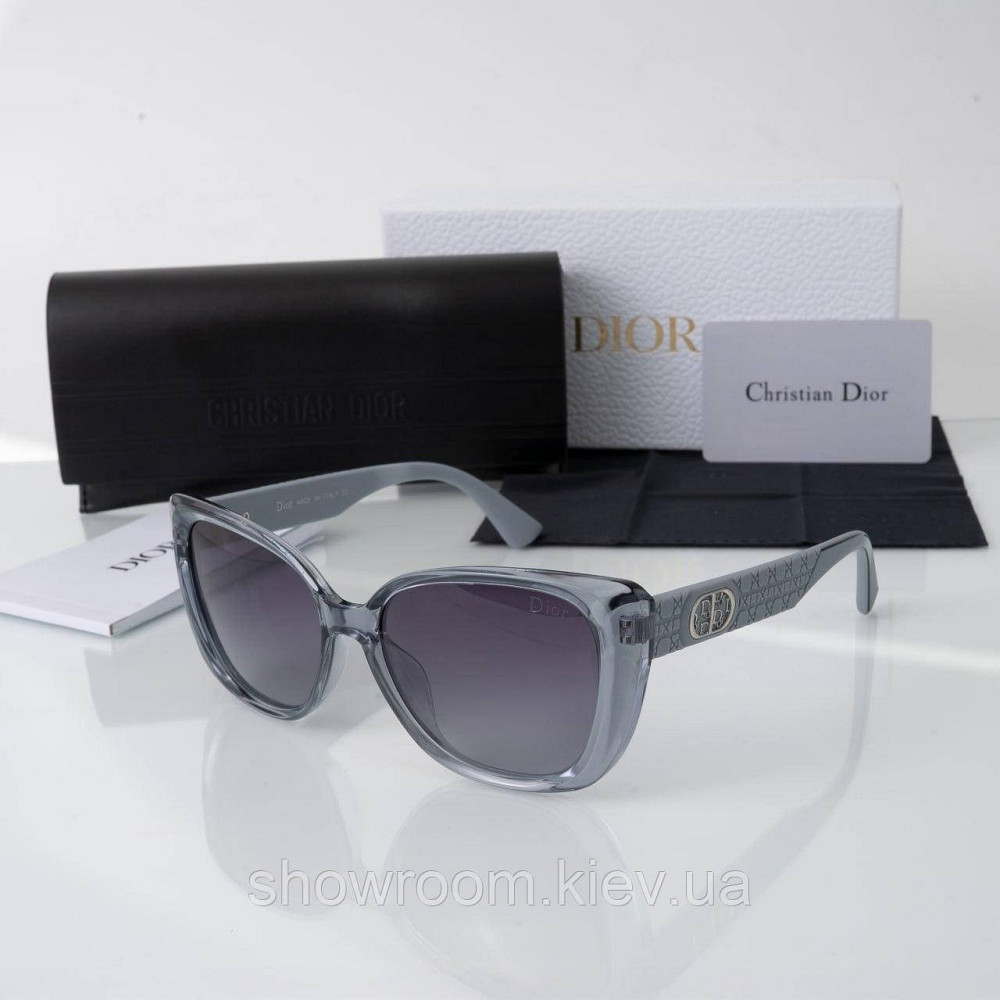 Сонцезахисні жіночі брендові окуляри з поляризацією (1552) сірі Київ - фото 1
