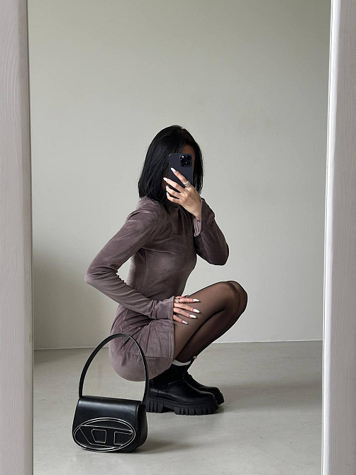 Жіноче святкове елегантне велюрове мініплаття Моко, 46/48 Одеса - фото 7