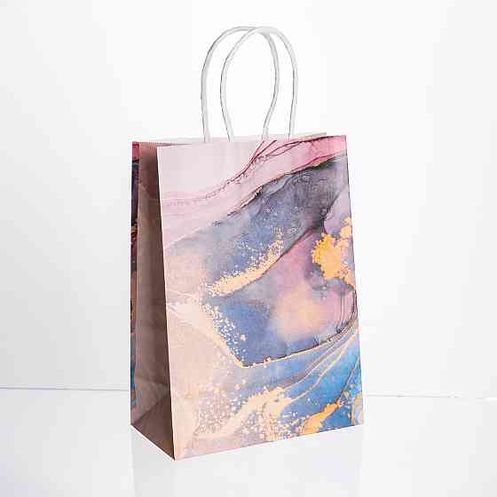 Набір подарункових пакетів з паперу 12 шт 15×8×21 см Фіолетовий HP-10359-22V Київ