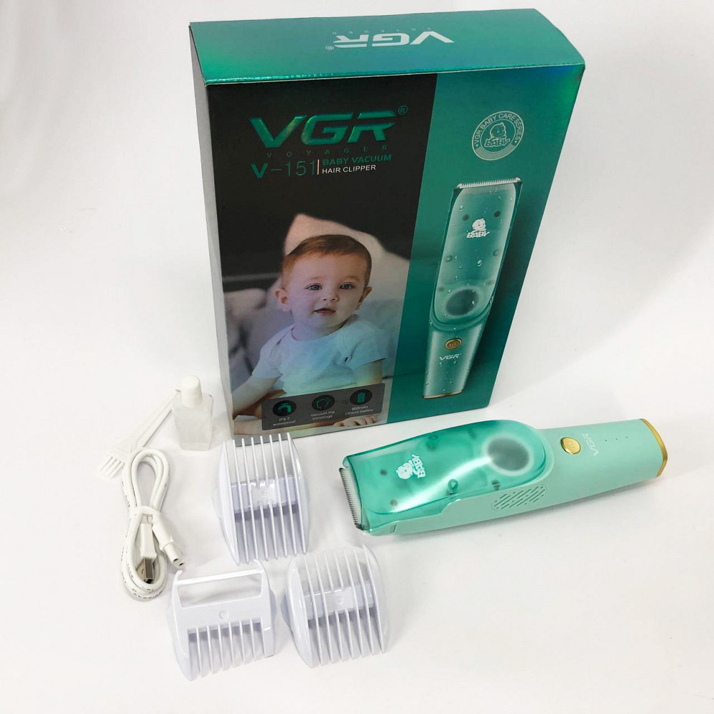 Машинка з витяжкою для стрижки дітей та немовлят VGR V-151 Baby зі змінними насадками BG-22 Львів - фото 13