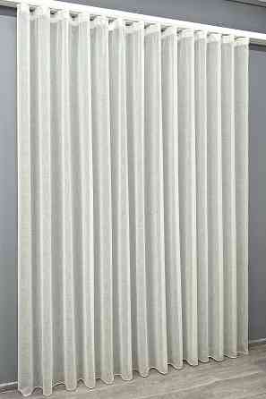 Тюль VR-Textil 2041т Лен Шлифованный однотонный с отблеском Молочный 400х270 см (42-1159) Киев