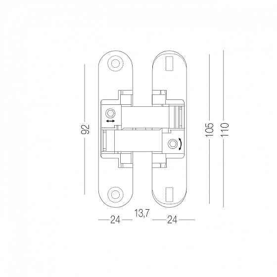 ЗАВІСА ДЛЯ ДВЕРЕЙ ПРИХОВАНОГО МОНТАЖУ AN 140 3D MC Київ