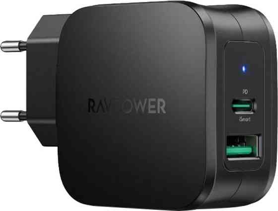 Адаптер живлення 2 в 1 Type C + USB A 30W Луцьк