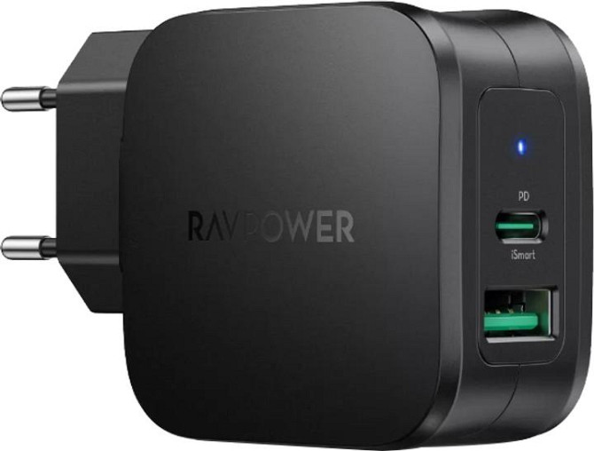 Адаптер живлення 2 в 1 Type C + USB A 30W Луцьк - фото 1