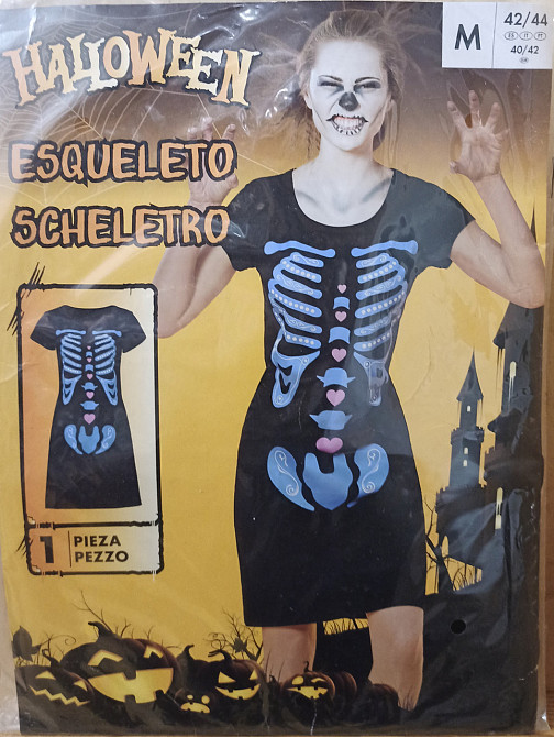 Скелет платье для вечеринки на Хеллоуин размер M 42-44 черный Киев - изображение 4