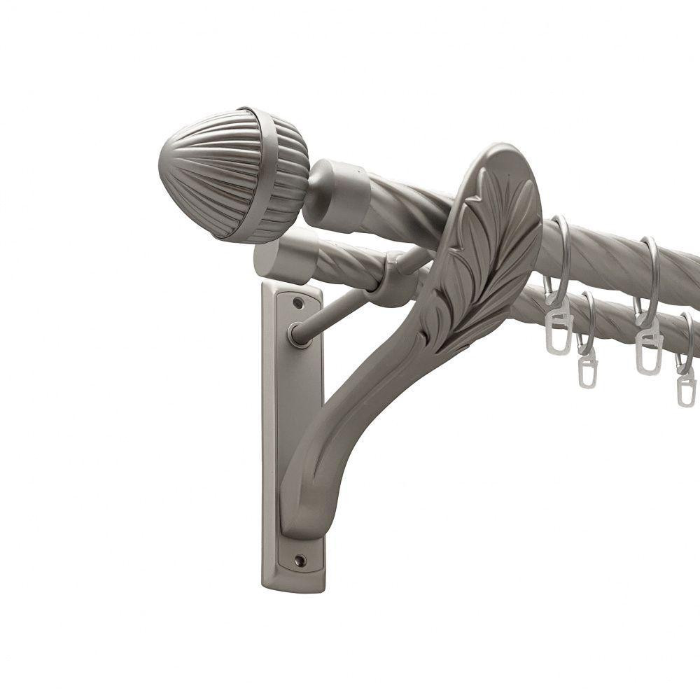 Карниз Orvit Одеон металевий дворядний ретро скручена труба кільце металеве Сатин 25\19 мм 300 см (00-00011518) Львів - фото 1